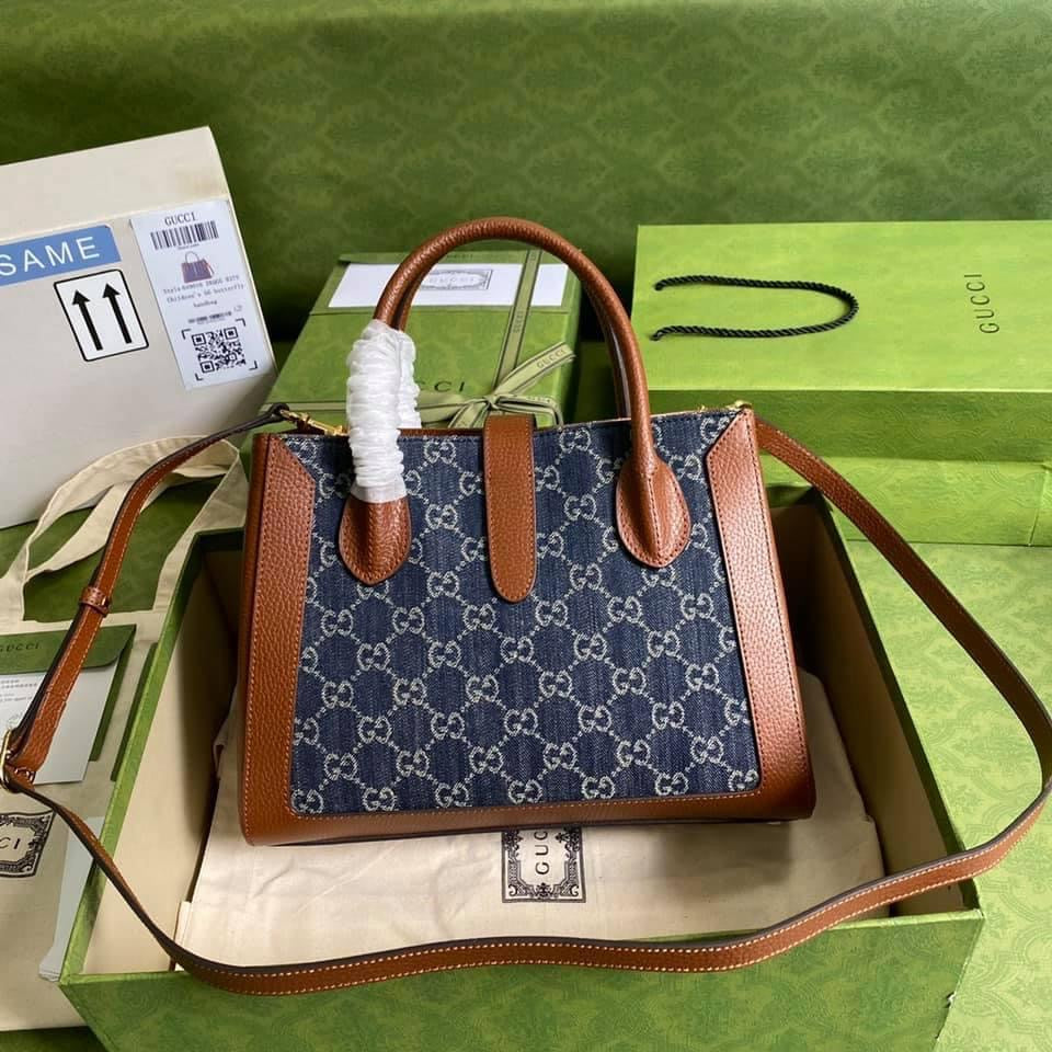Gucci Jackie Leather Monogram Tote Style 2