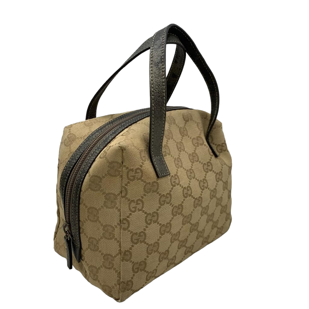 Gucci Monogram Leather Canvas Shoulder Bag