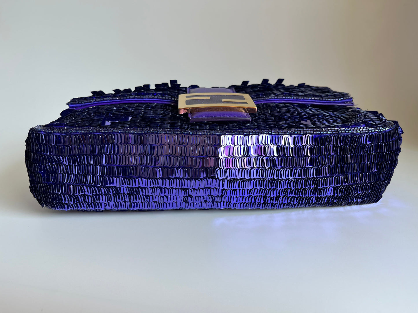Fendi Baguette Purple Glitter Sequins Sex and City