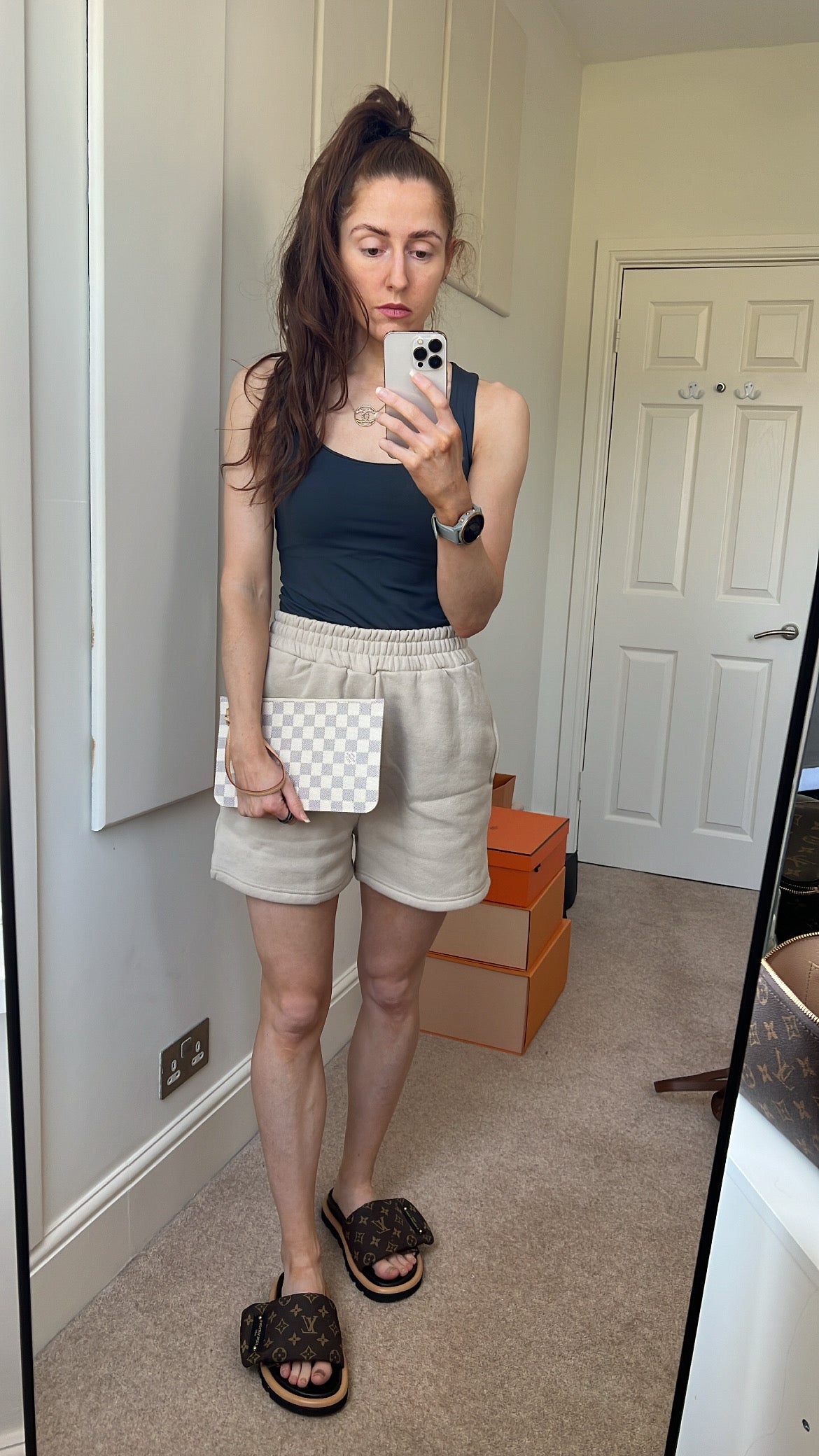 Louis Vuitton Pouch (from Neverfull) in Damier Azur Tote