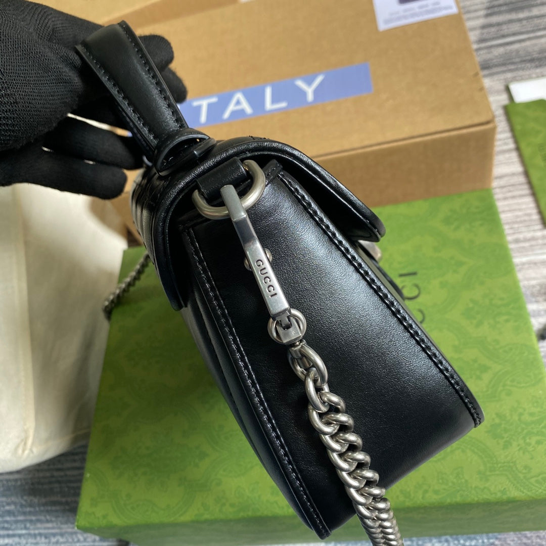 Gucci GG Marmont Leather Chain Shoulder Bag Style 24