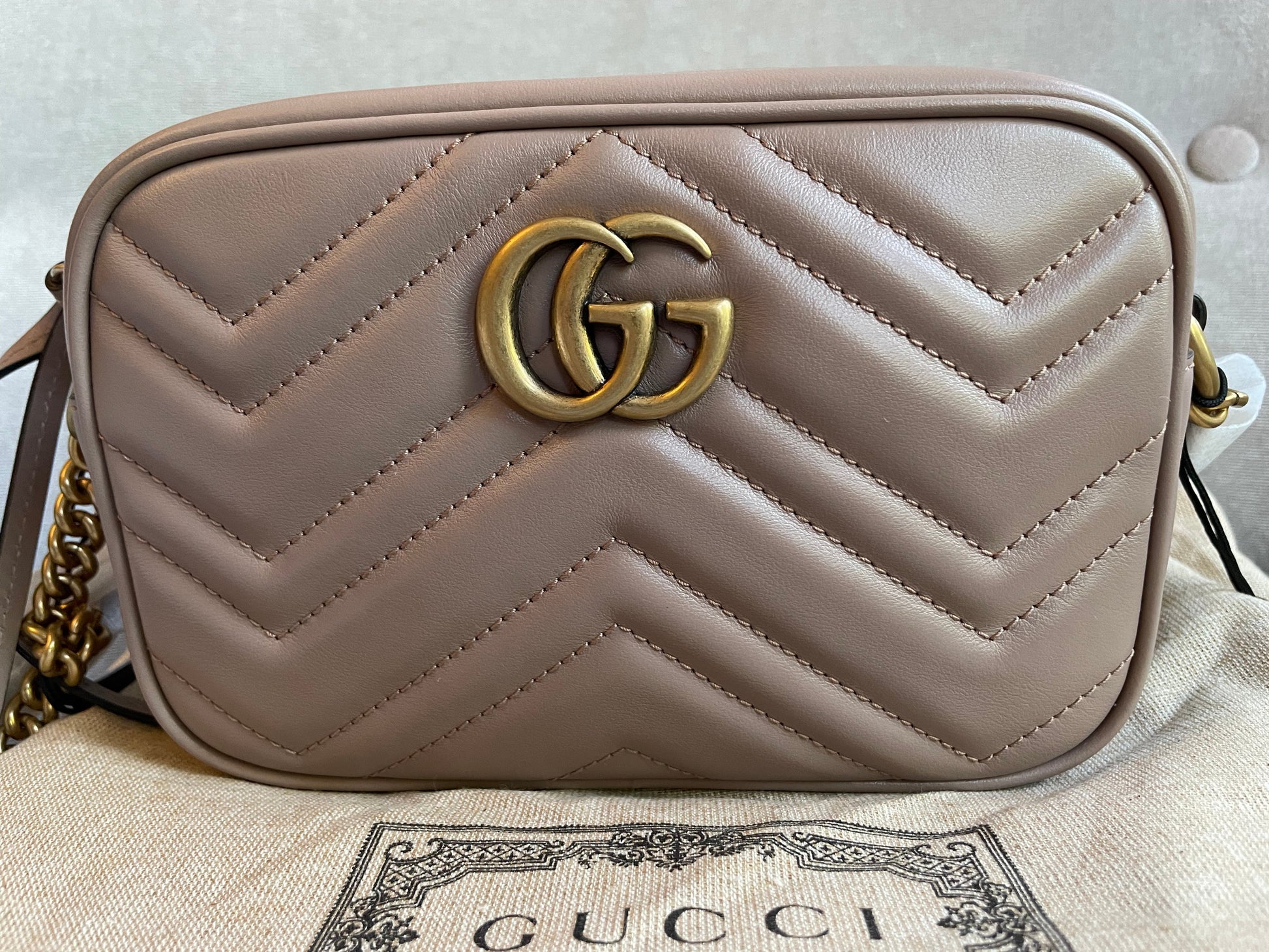 Gucci Lou Chain Leather Shoulder Bag