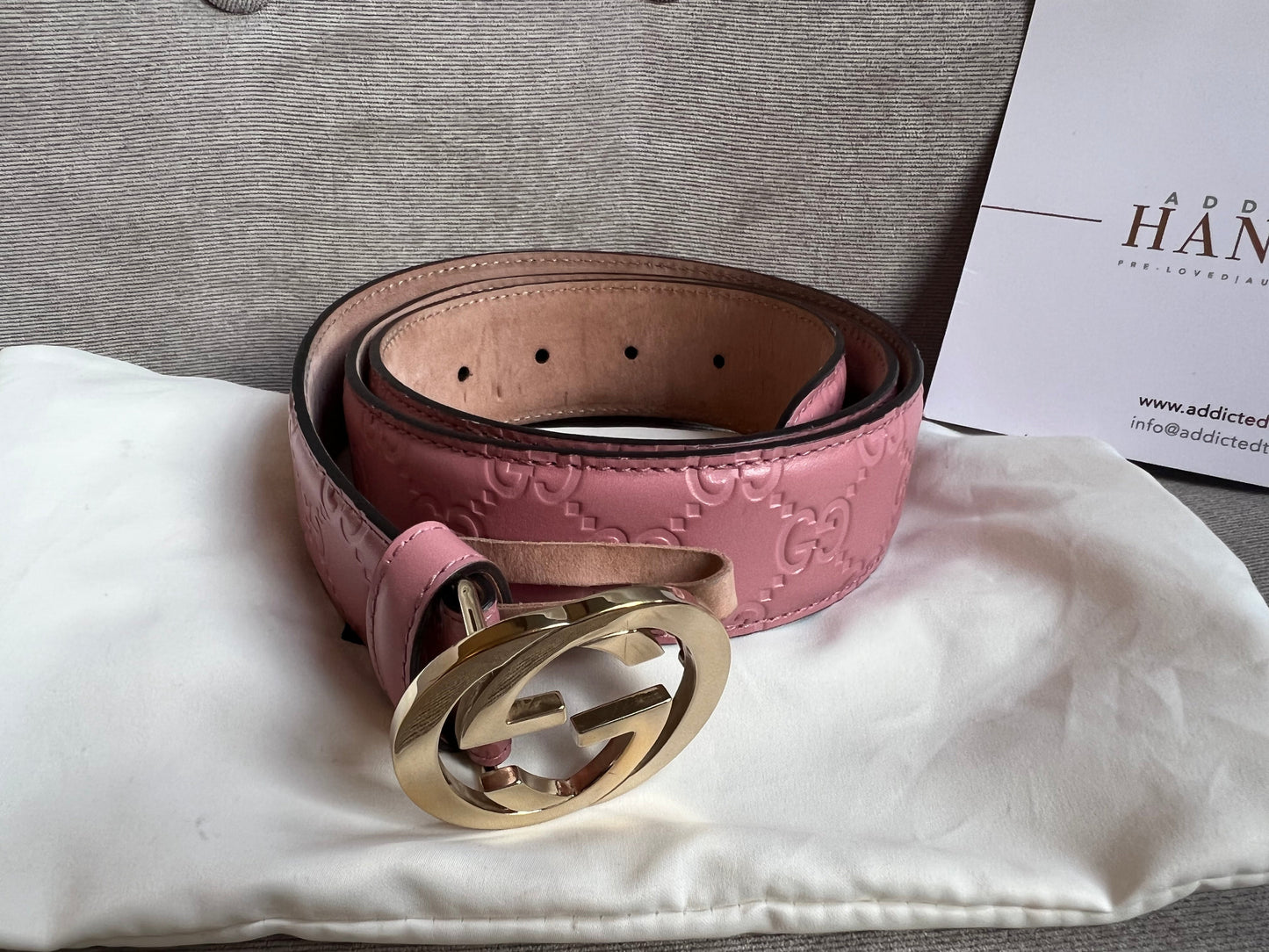 Gucci Guccissima Pink Leather Handbag