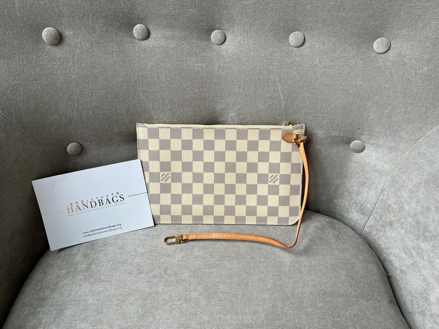 Louis Vuitton Pouch (from Neverfull MM) in Damier Azur Tote