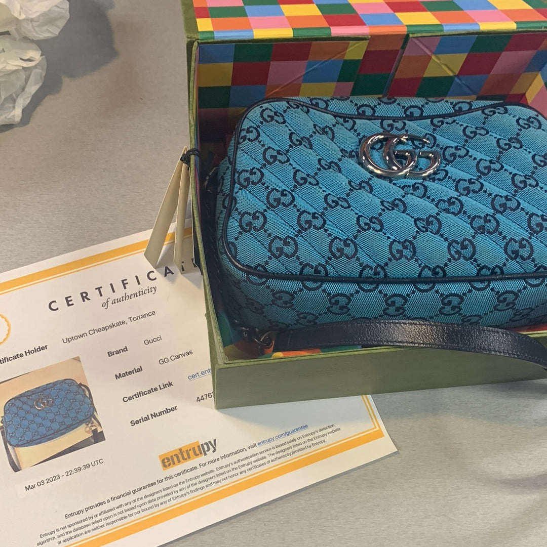 Gucci GG Marmont Canvas Quilted Crossbody