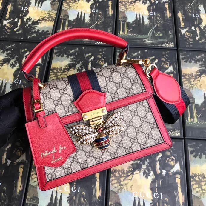 Gucci GG Supreme Leather Canvas Shoulder Bag Style 9