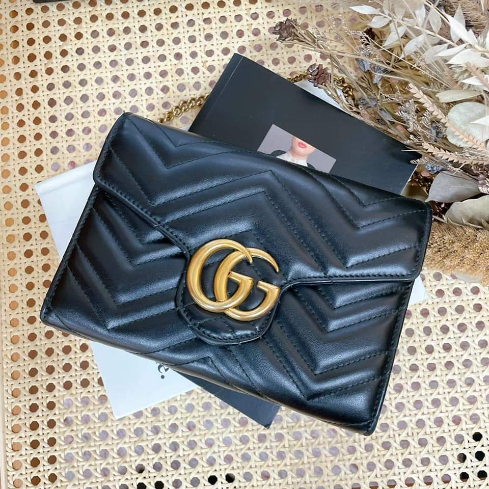 Gucci Lou Chain Leather Crossbody