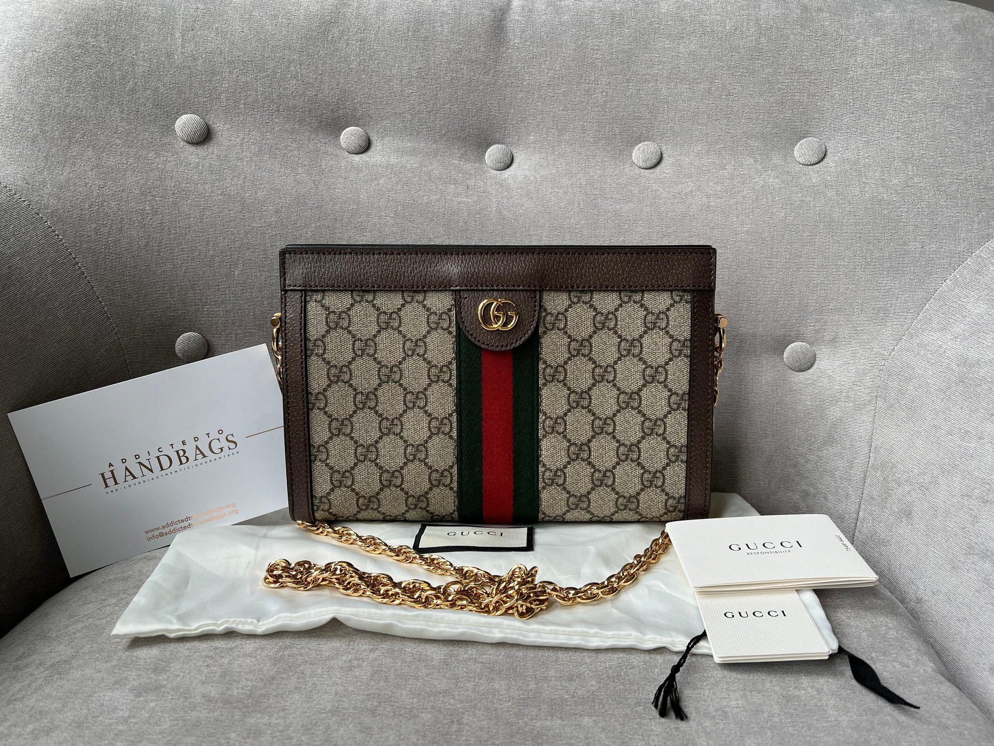 Gucci Chain Leather Shoulder Bag