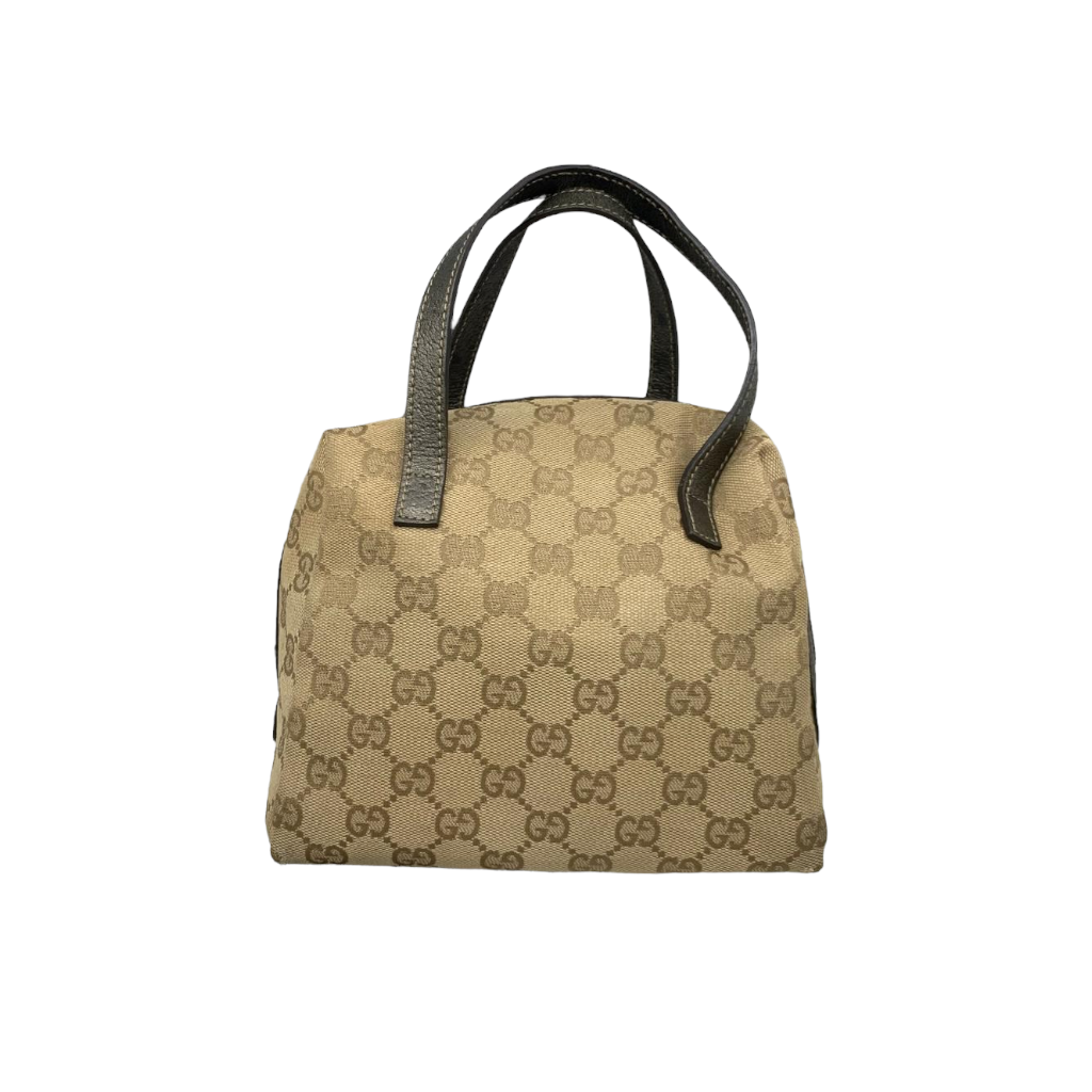 Gucci Monogram Leather Canvas Shoulder Bag