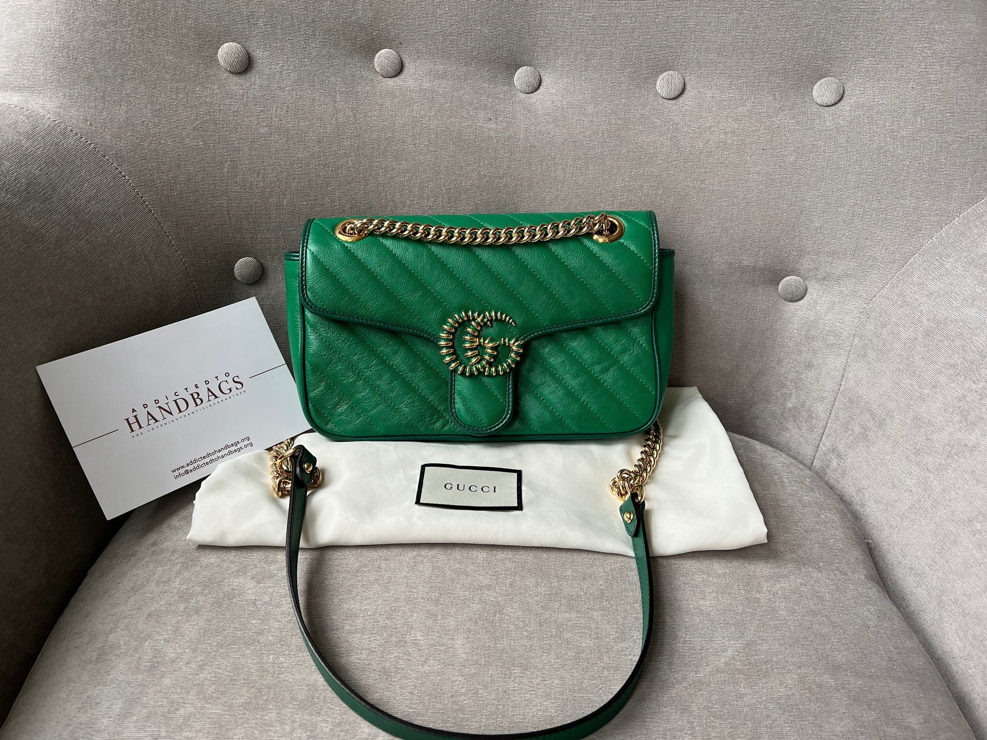 Gucci Lou Chain Leather Shoulder Bag