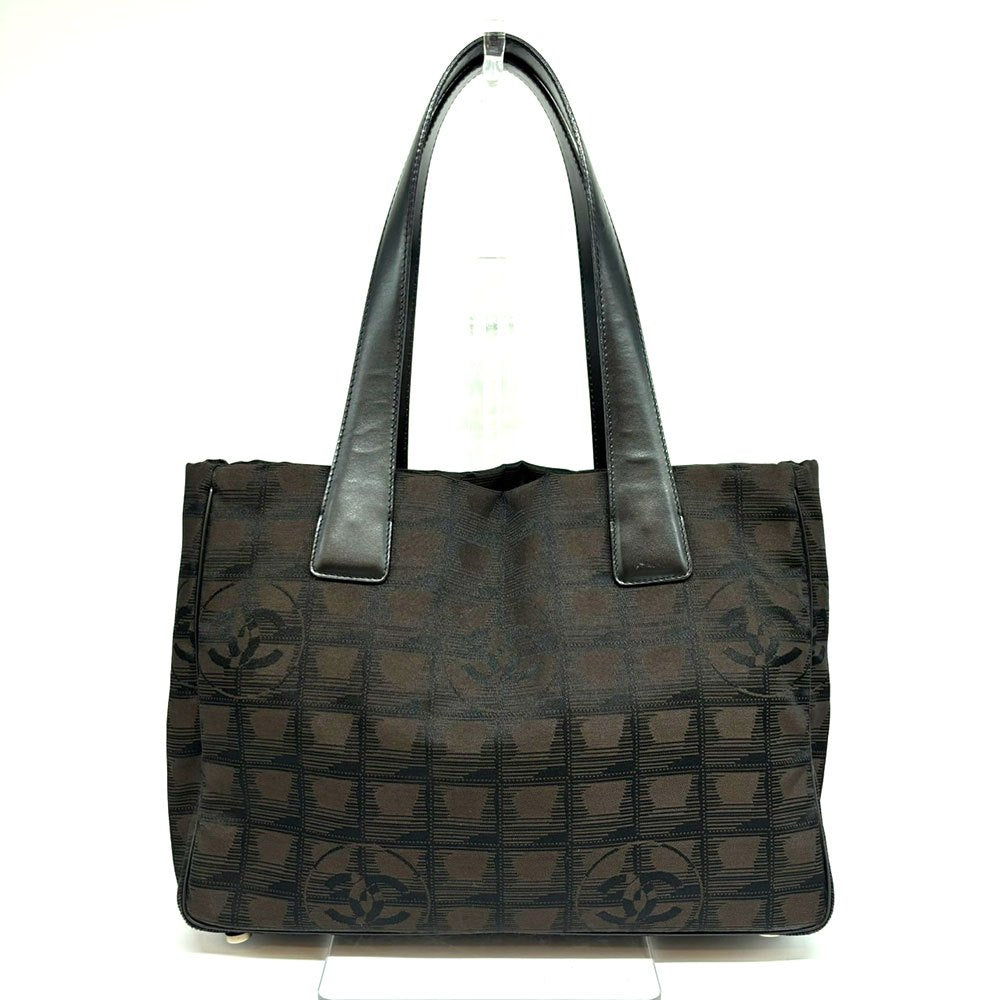 Chanel Nylon New Travel Line Handbag Brown Classic Flap