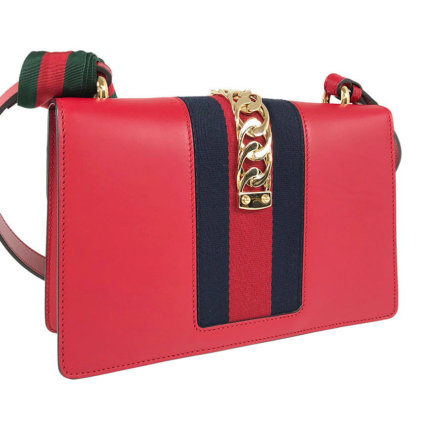 Gucci Leather Canvas Shoulder Bag