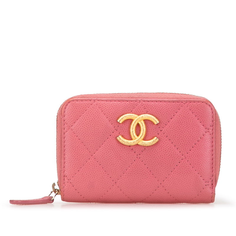 Chanel Coco Mark Matelassé Caviar Card Coin Case Handbag
