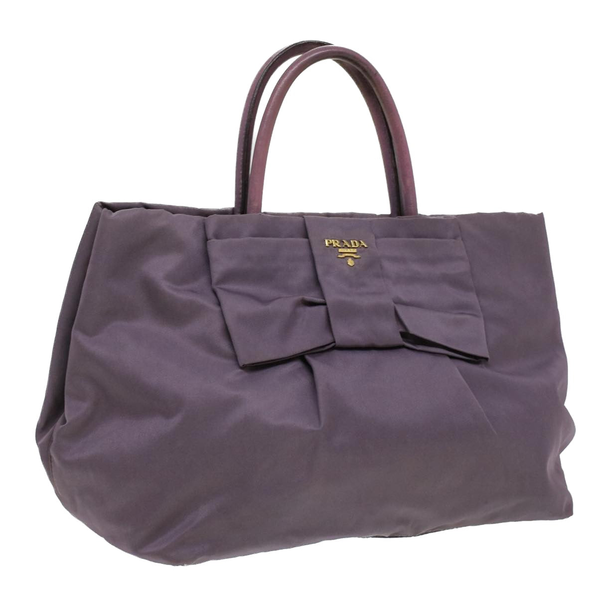 Prada Hand Bag Nylon Purple