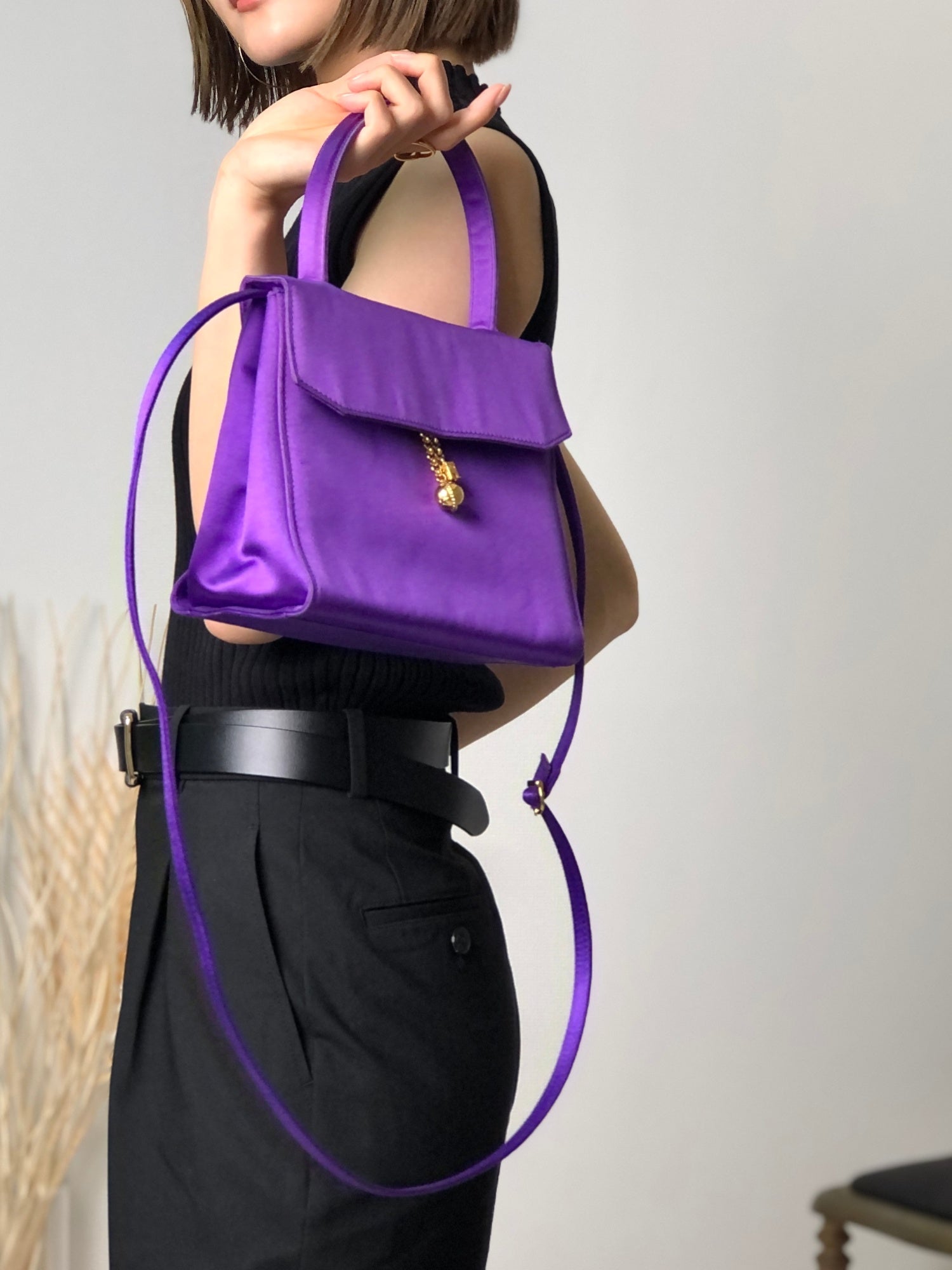 CELINE Starball Circle Arc de Triomphe Two-way Handbag Shoulder bag Purple