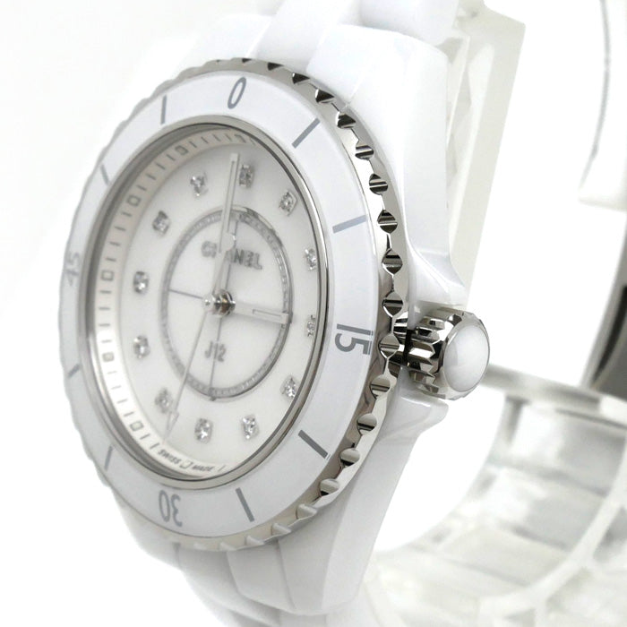 Chanel J12 White Ceramic Classic Flap Tote