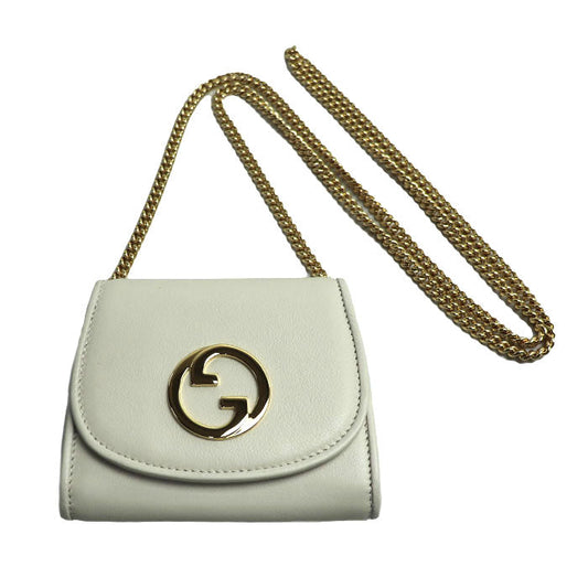 Gucci Interlocking G Blondie 2way Shoulder Bag Leather