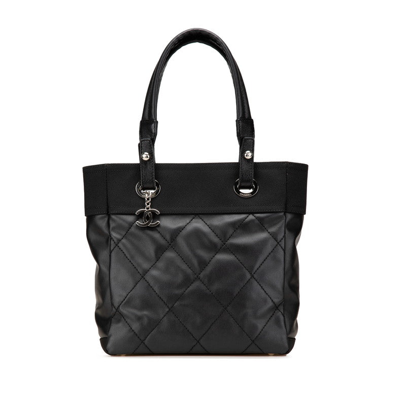 Chanel Biarritz Leather Coated Canvas 2way Bag Classic Flap