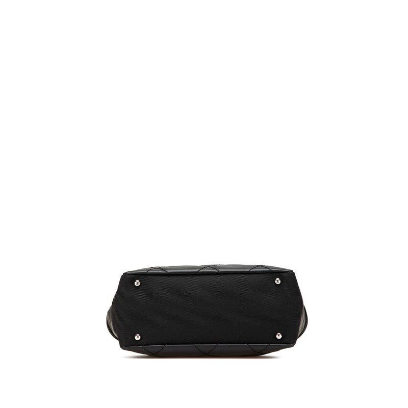 Chanel Biarritz Leather Coated Canvas 2way Bag Classic Flap