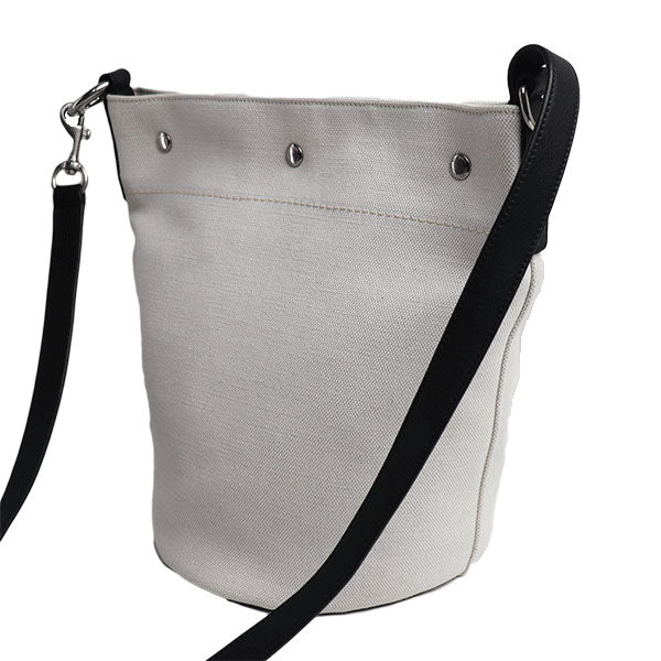 Saint Laurent RIVE GAUCHE Cotton Canvas Leather Shoulder Bag
