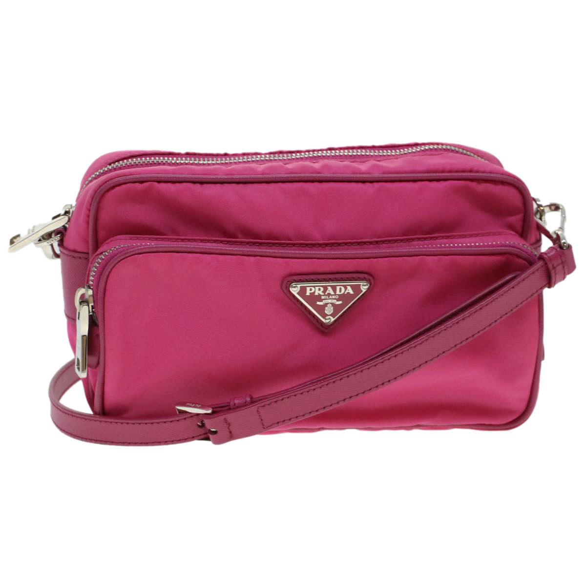 PRADA Shoulder Bag Nylon Pink Auth