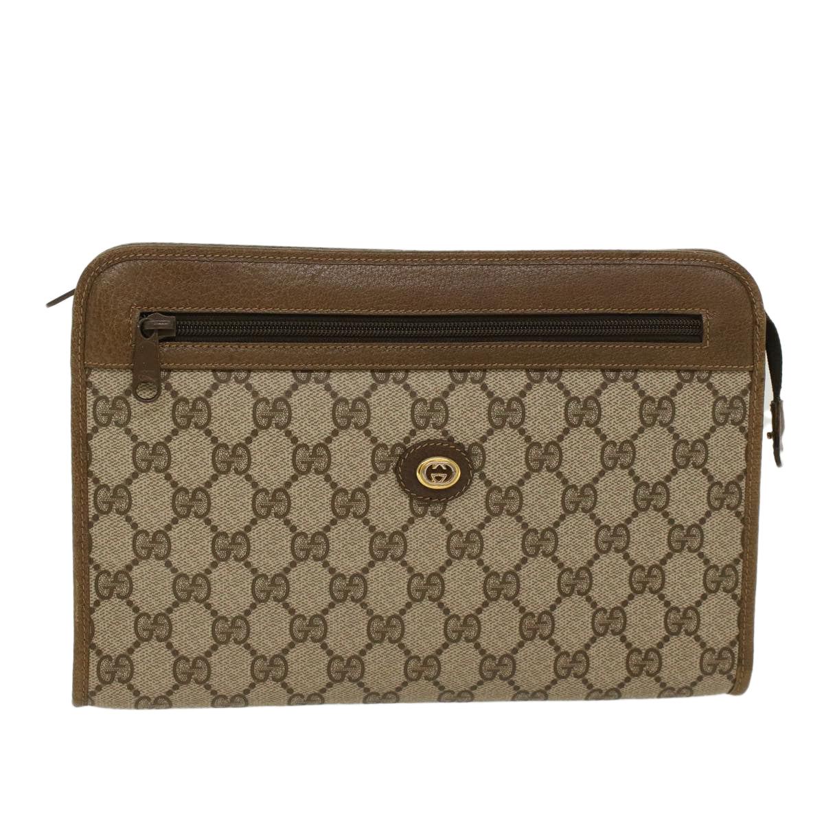 Gucci Leather Canvas Clutch