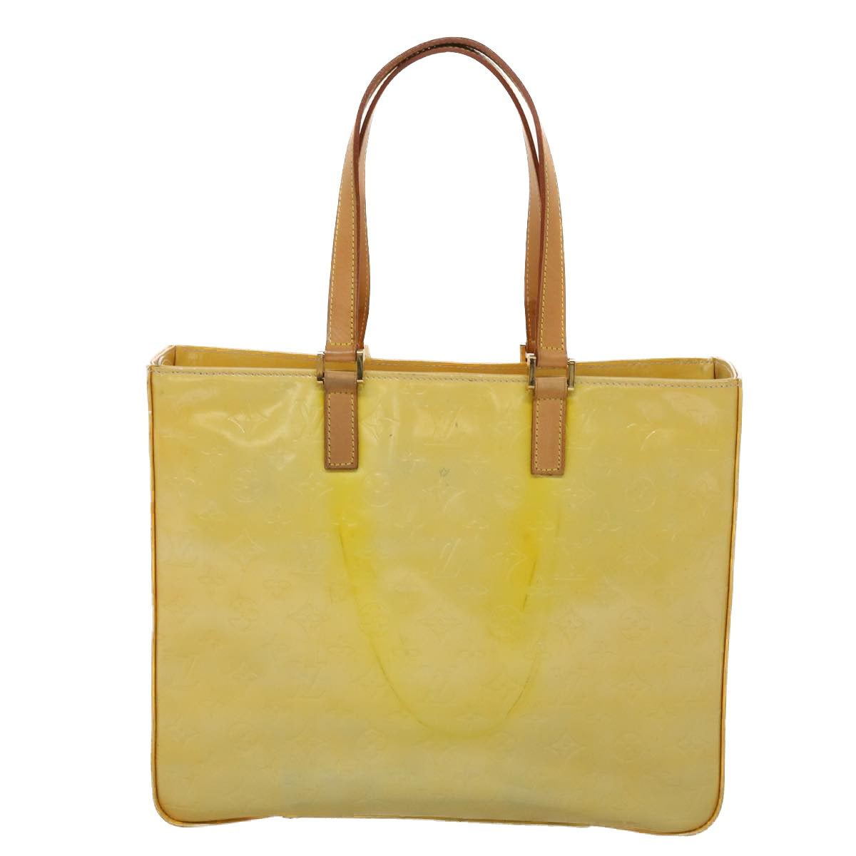 Louis Vuitton Monogram Vernis Columbus Tote Bag Gris LV Auth ki3067