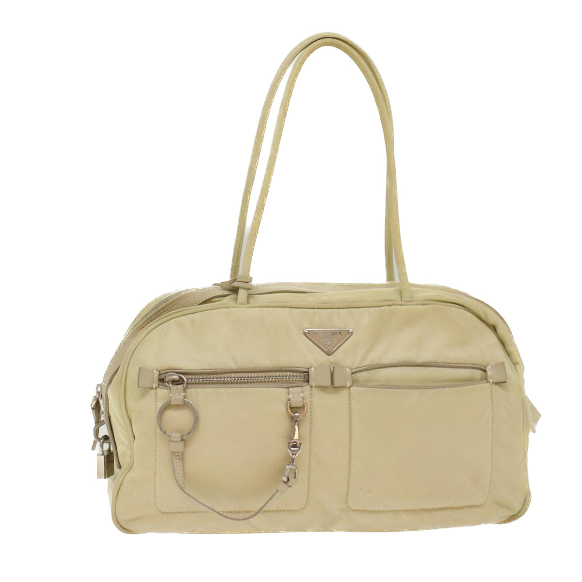 Prada Hand Bag Nylon White