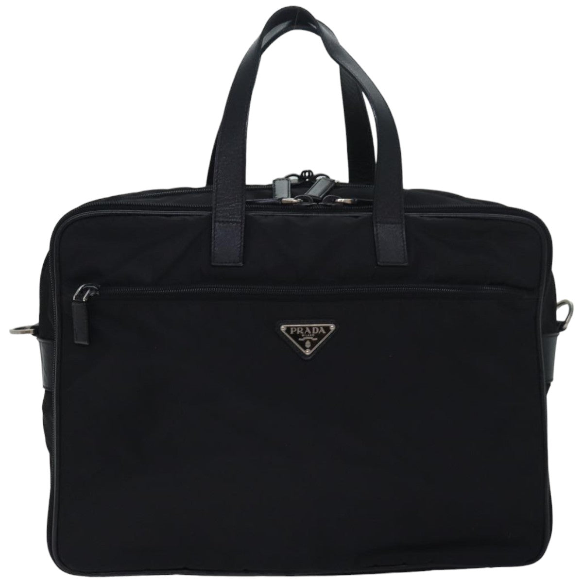 PRADA Hand Bag Nylon 2way Black Auth