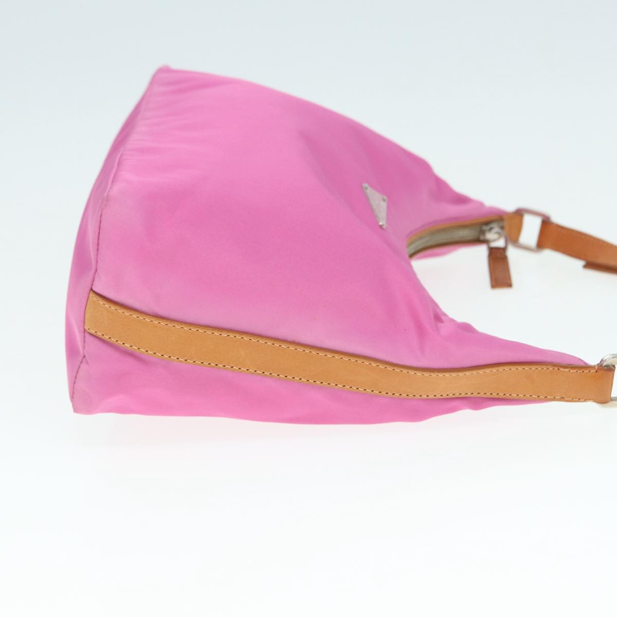 PRADA Shoulder Bag Nylon Pink Silver Auth