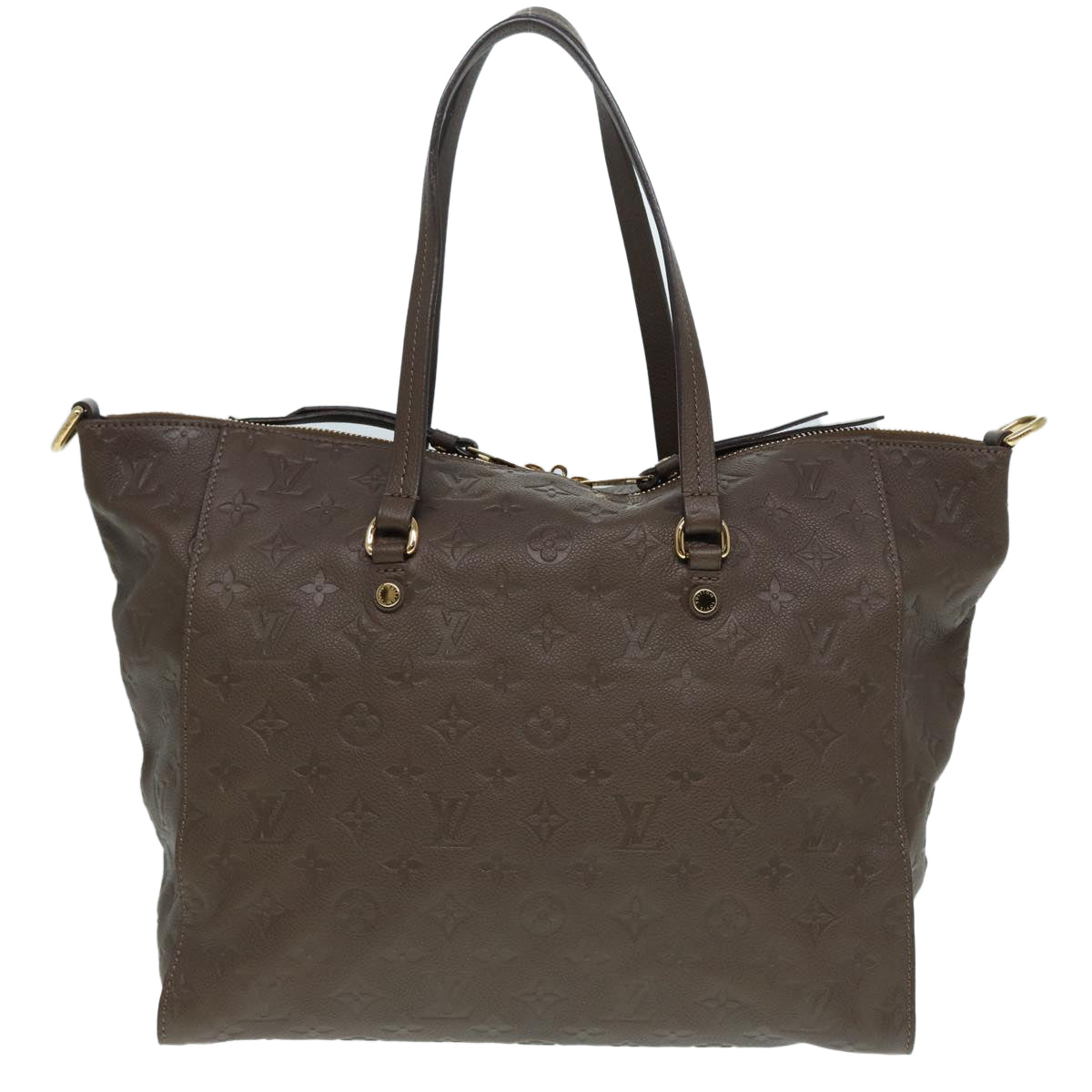 LOUIS VUITTON Monogram Empreinte Lumine PM Bag Brown Tail Auth kk299