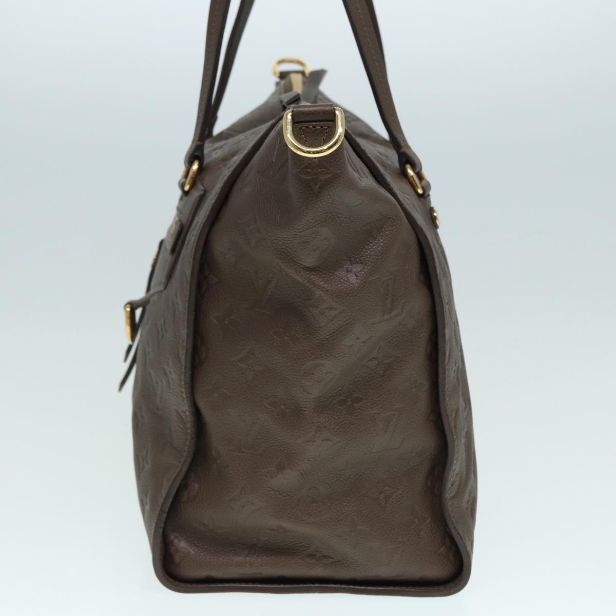 LOUIS VUITTON Monogram Empreinte Lumine PM Bag Brown Tail Auth kk299