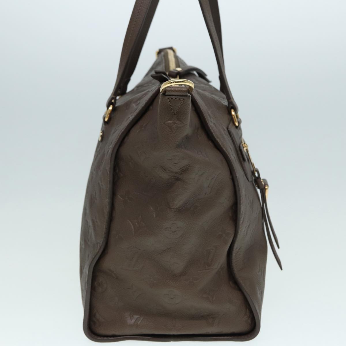 LOUIS VUITTON Monogram Empreinte Lumine PM Bag Brown Tail Auth kk299