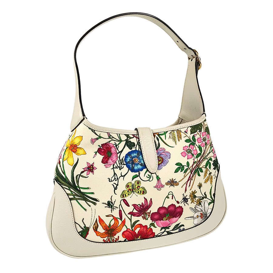 Gucci Leather Canvas Shoulder Bag