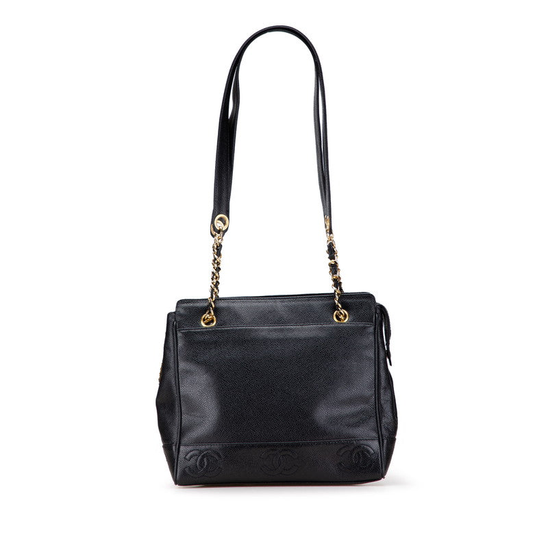 Chanel Coco Mark Caviar Skin Tote Bag