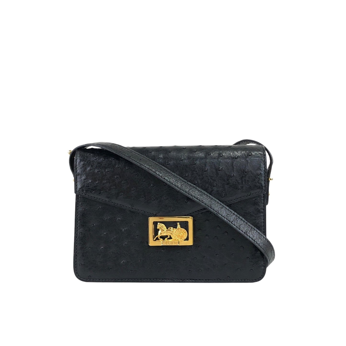 CELINE Horse Carriage Shoulder bag Black d66xv8