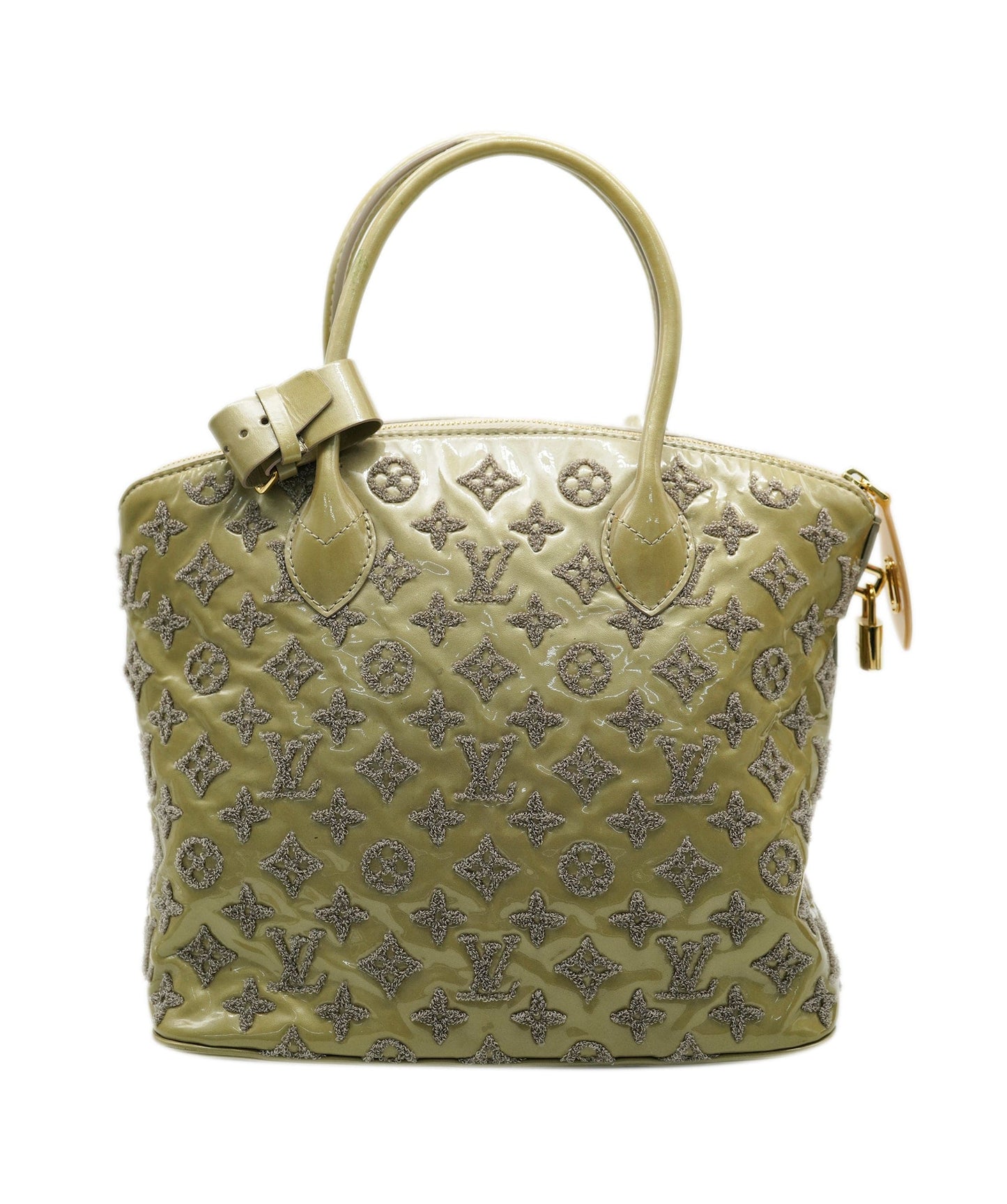 Louis Vuitton grey patent monnogrammed bag AVC1962