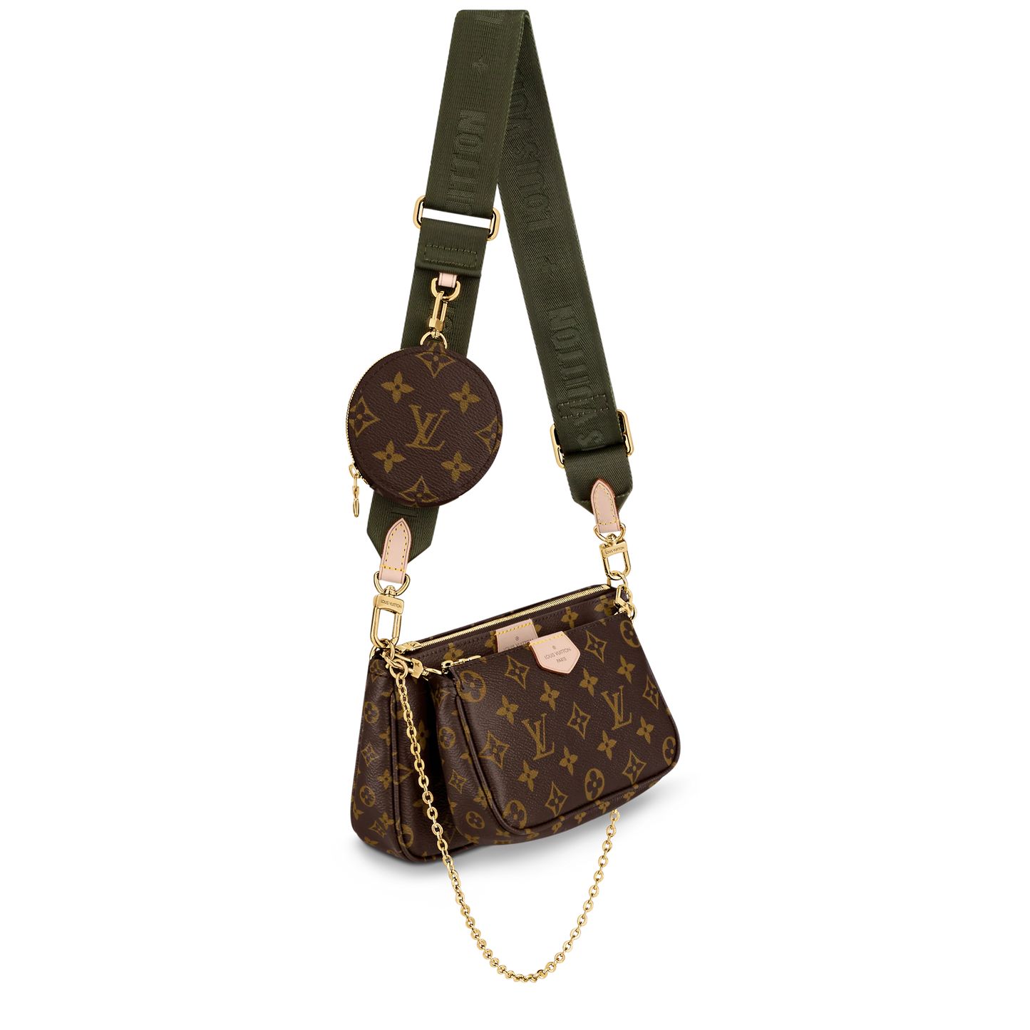 Louis Vuitton Multi Pochette Khaki Clutch