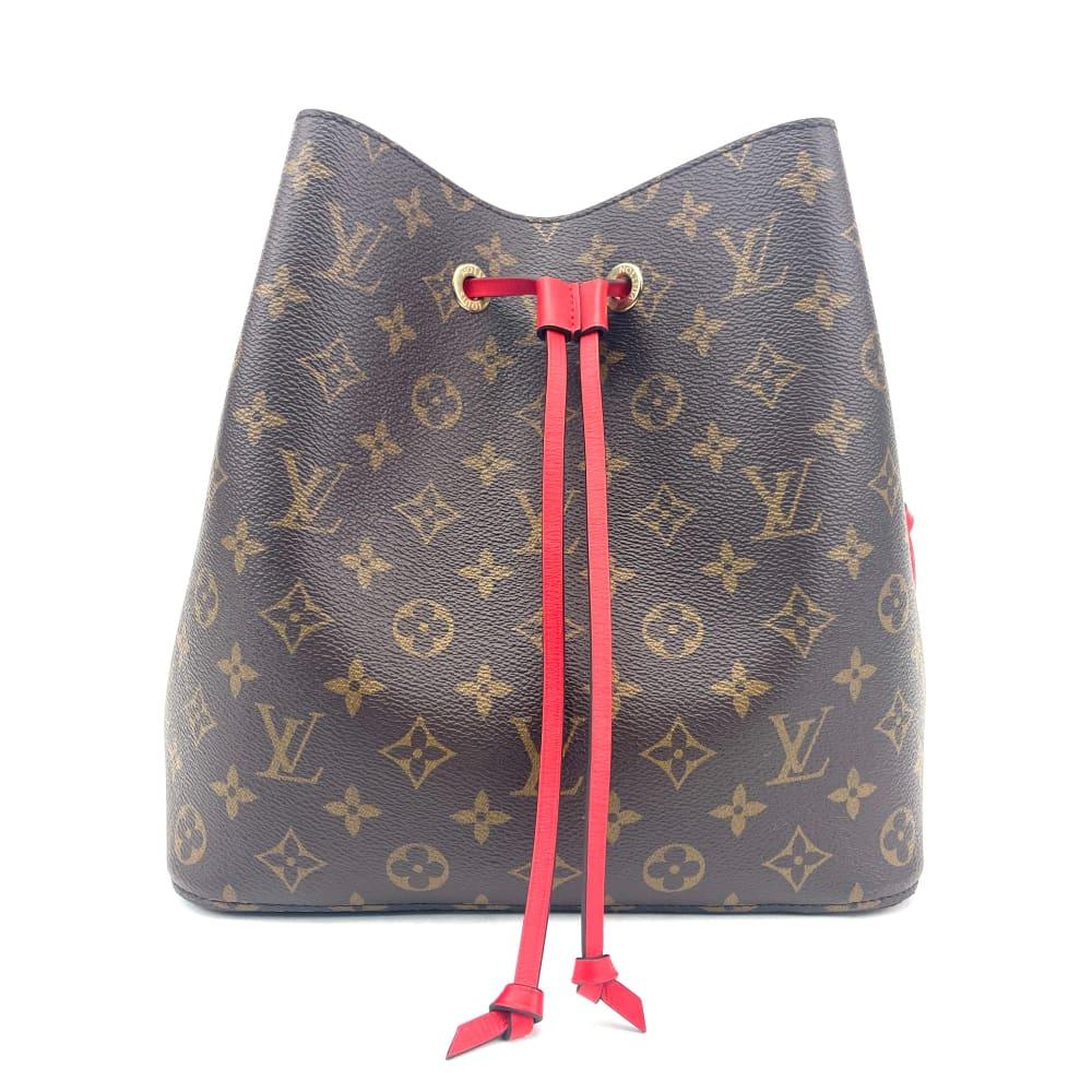 LOUIS VUITTON NeoNoe Monogram-w/Red Handbag