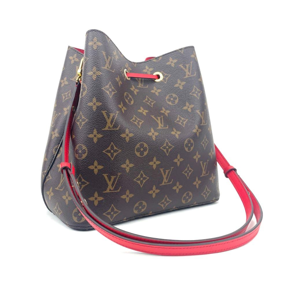 LOUIS VUITTON NeoNoe Monogram-w/Red Handbag