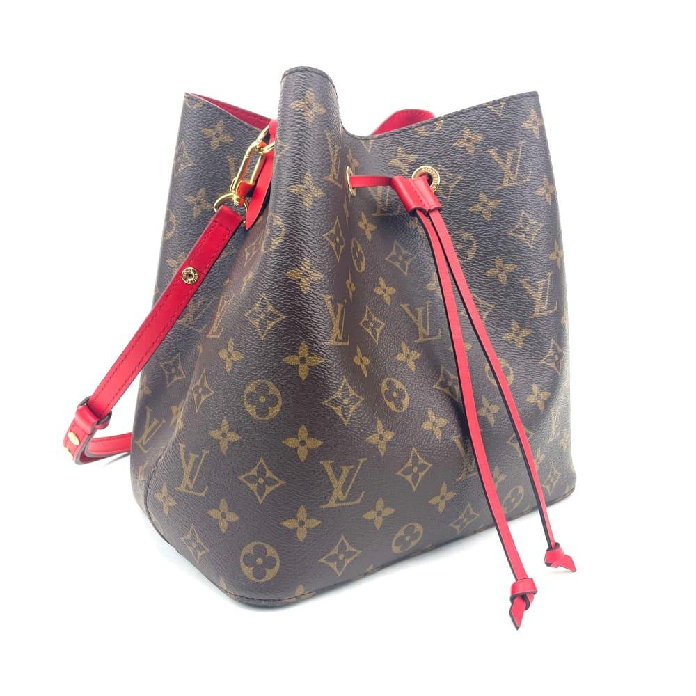 LOUIS VUITTON NeoNoe Monogram-w/Red Handbag