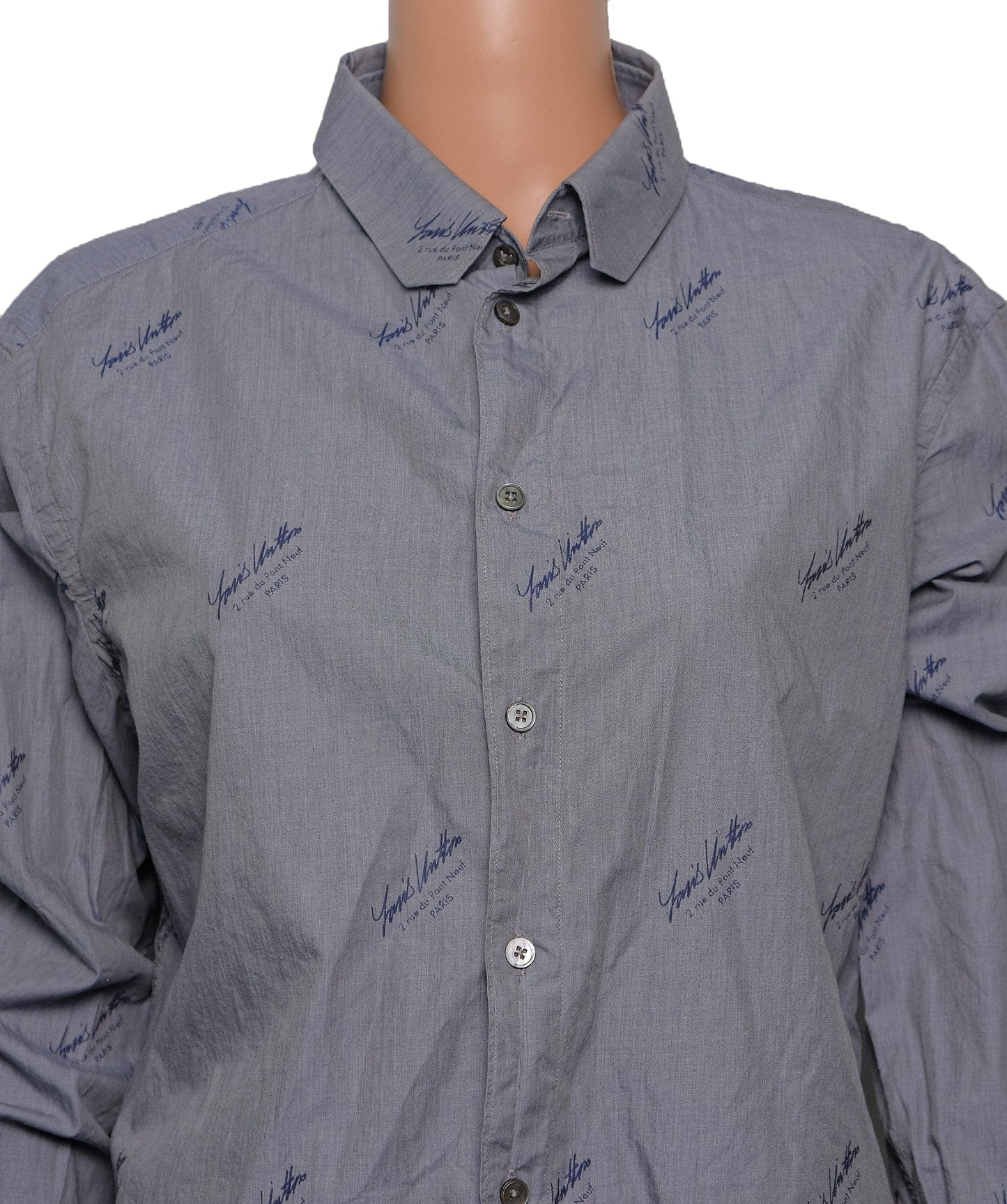Louis Vuitton shirt for men Grey RJC3304