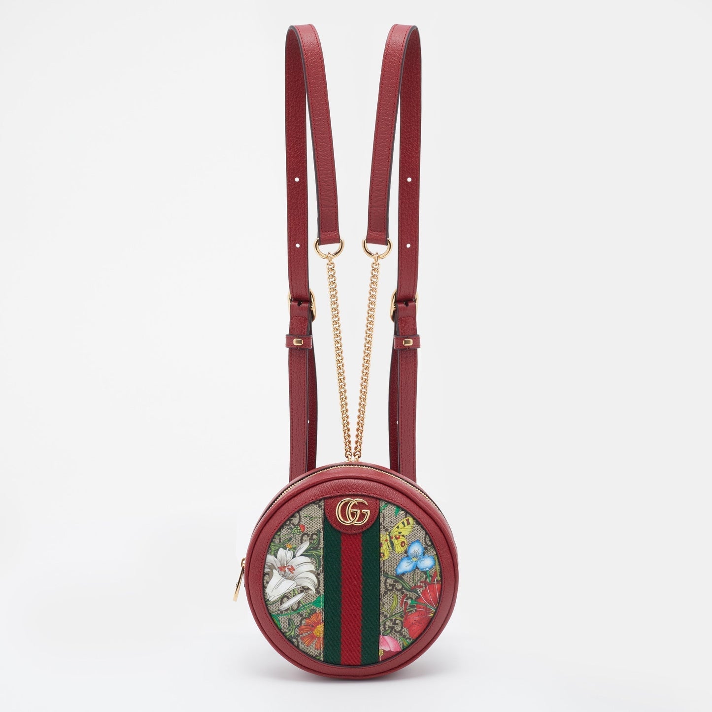 Gucci Ophidia Leather Canvas Backpack Style 1