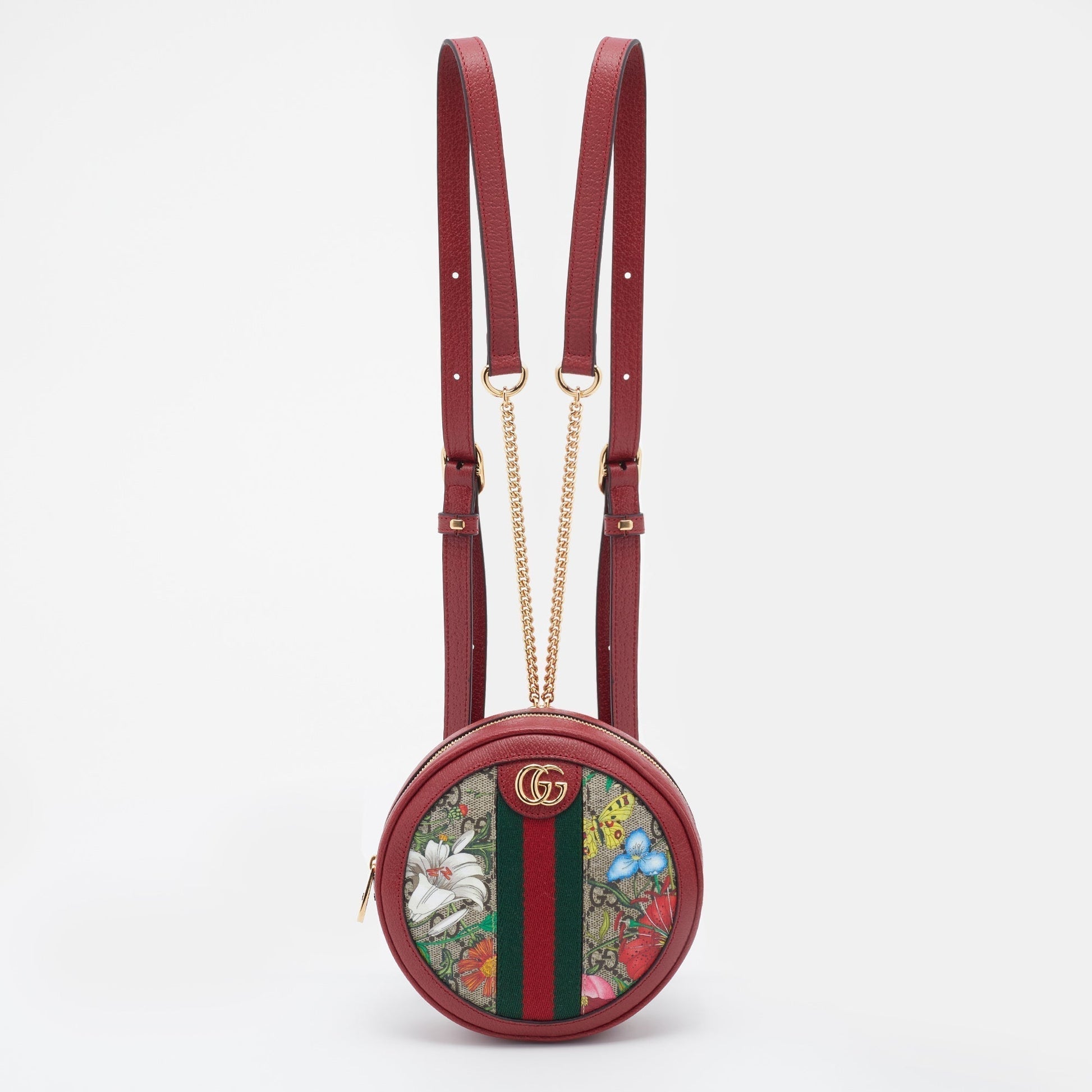 Gucci Ophidia Leather Canvas Backpack Style 1