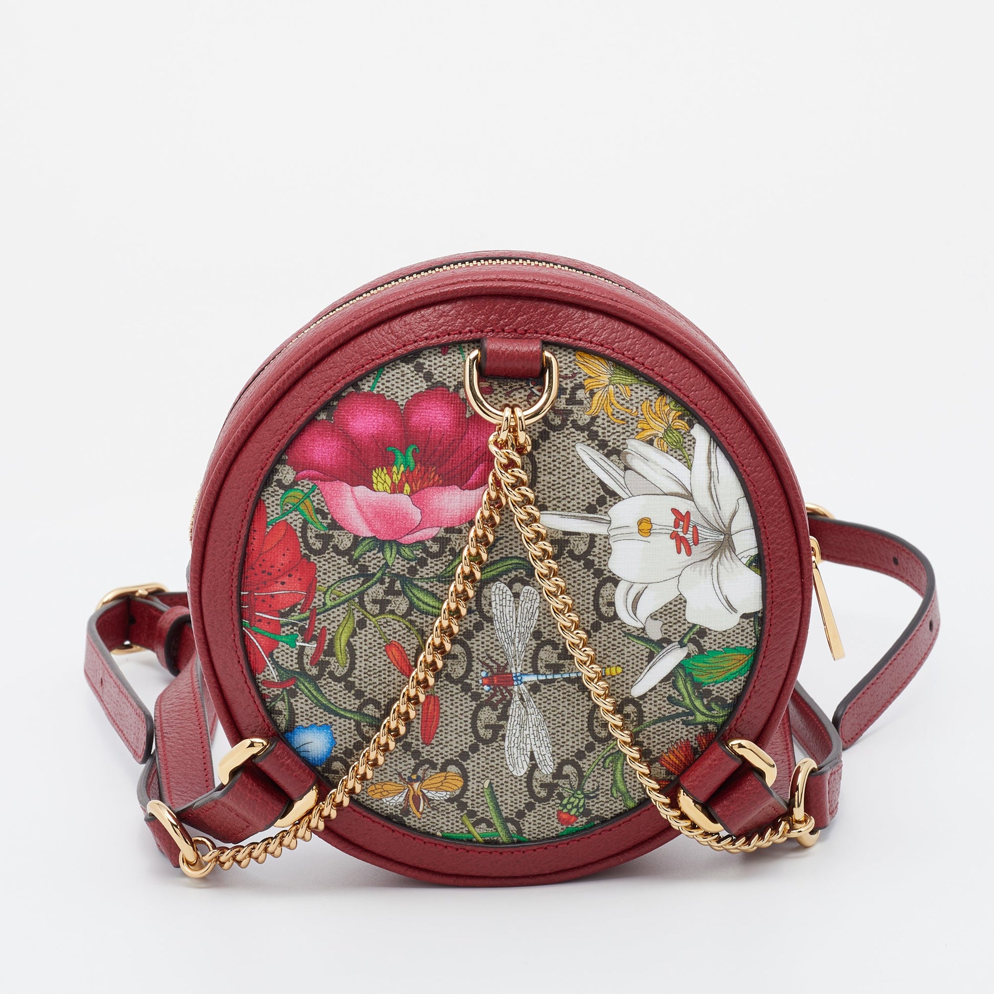 Gucci Ophidia Leather Canvas Backpack Style 1