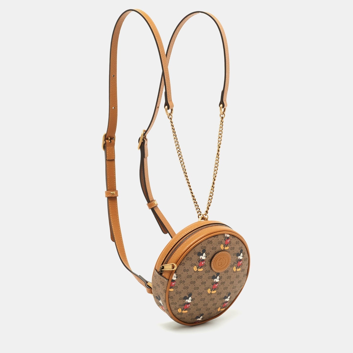 Gucci Lou Leather Canvas Backpack