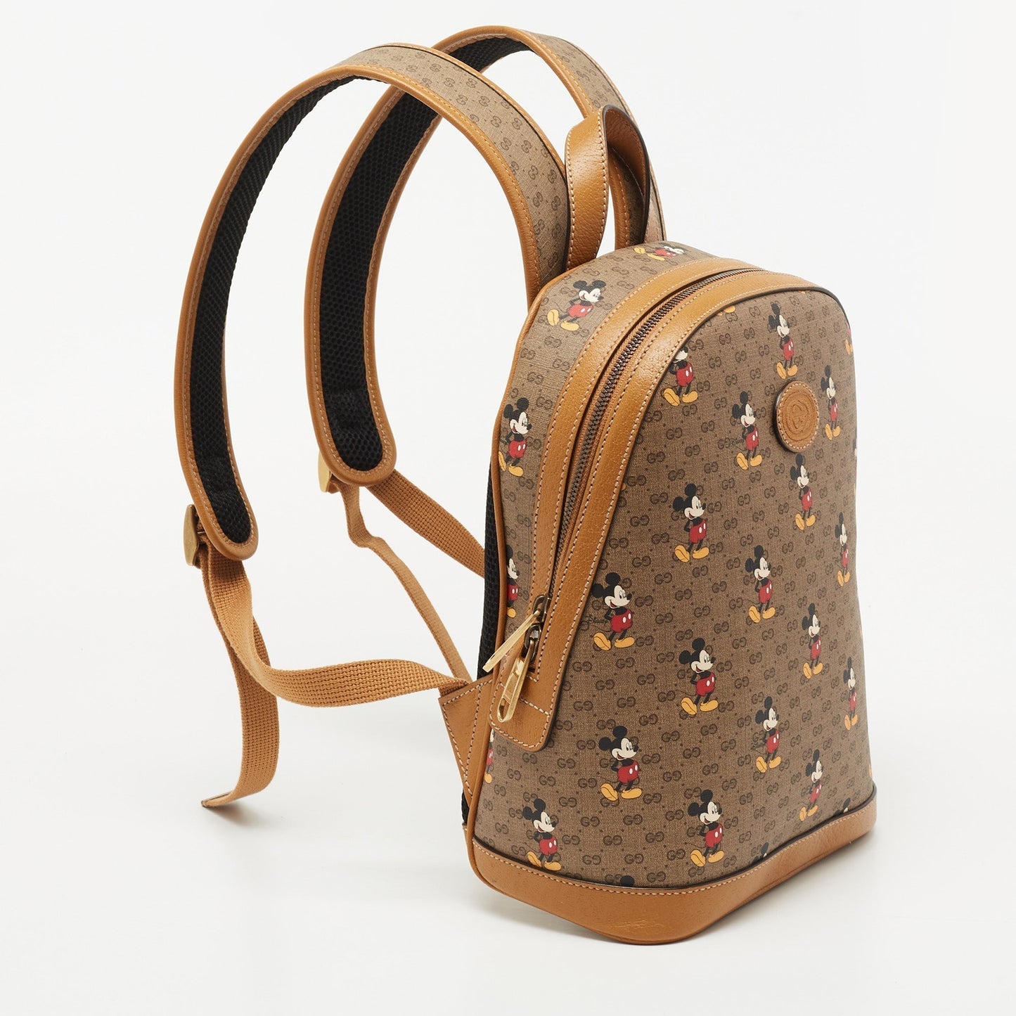 Gucci Lou Leather Canvas Shoulder Bag