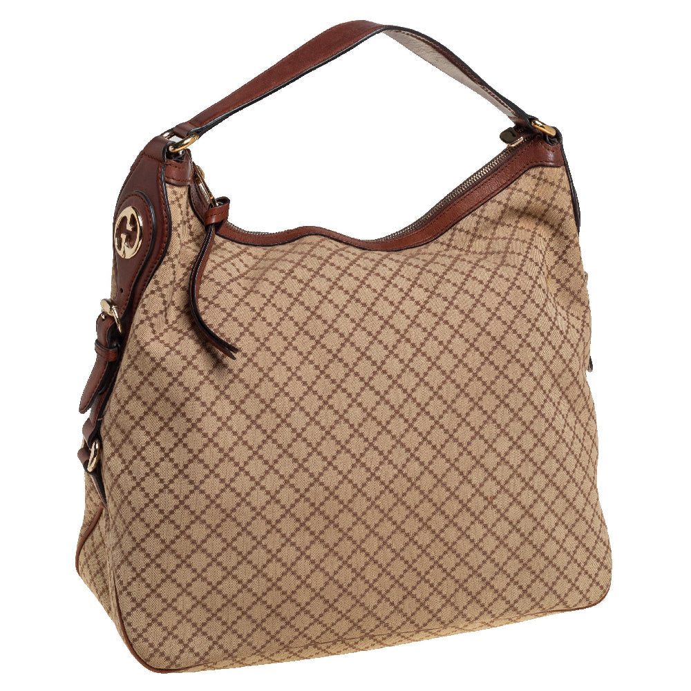 Gucci Leather Canvas Shoulder Bag Style 54