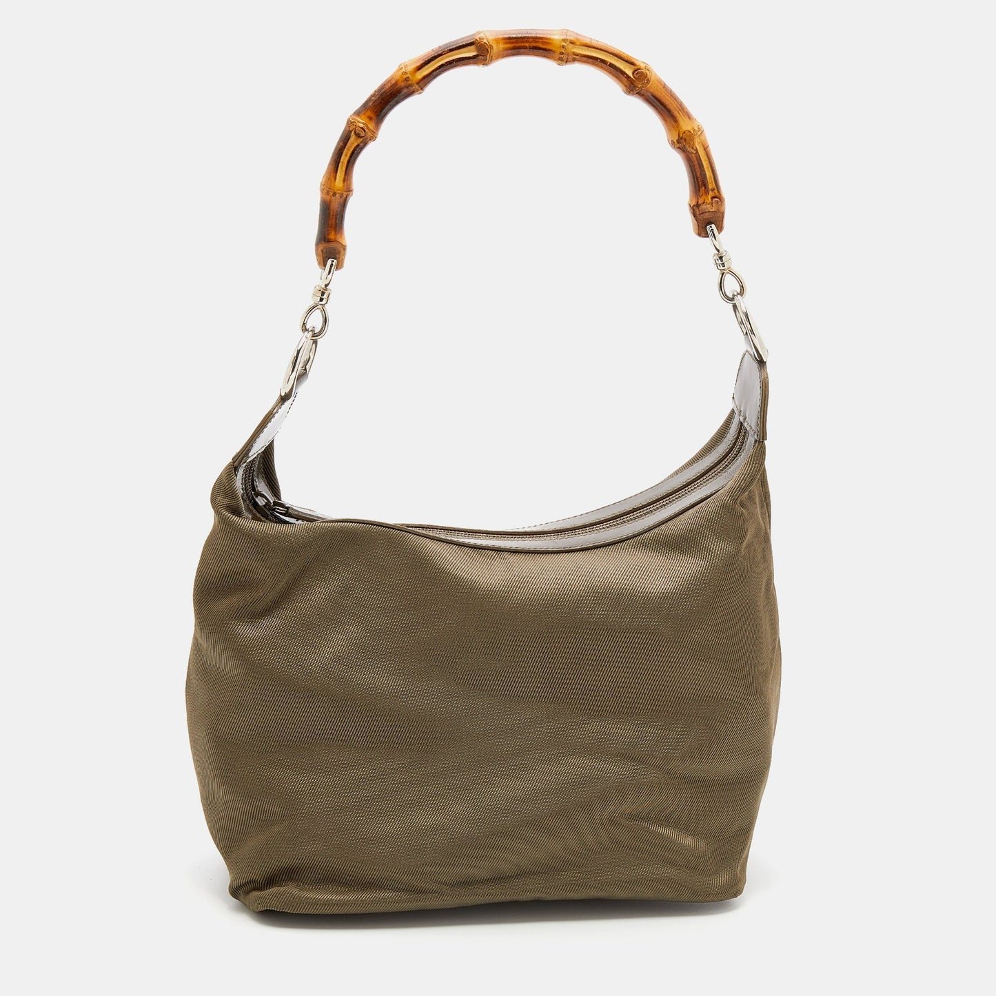 Gucci Lou Leather Canvas Shoulder Bag