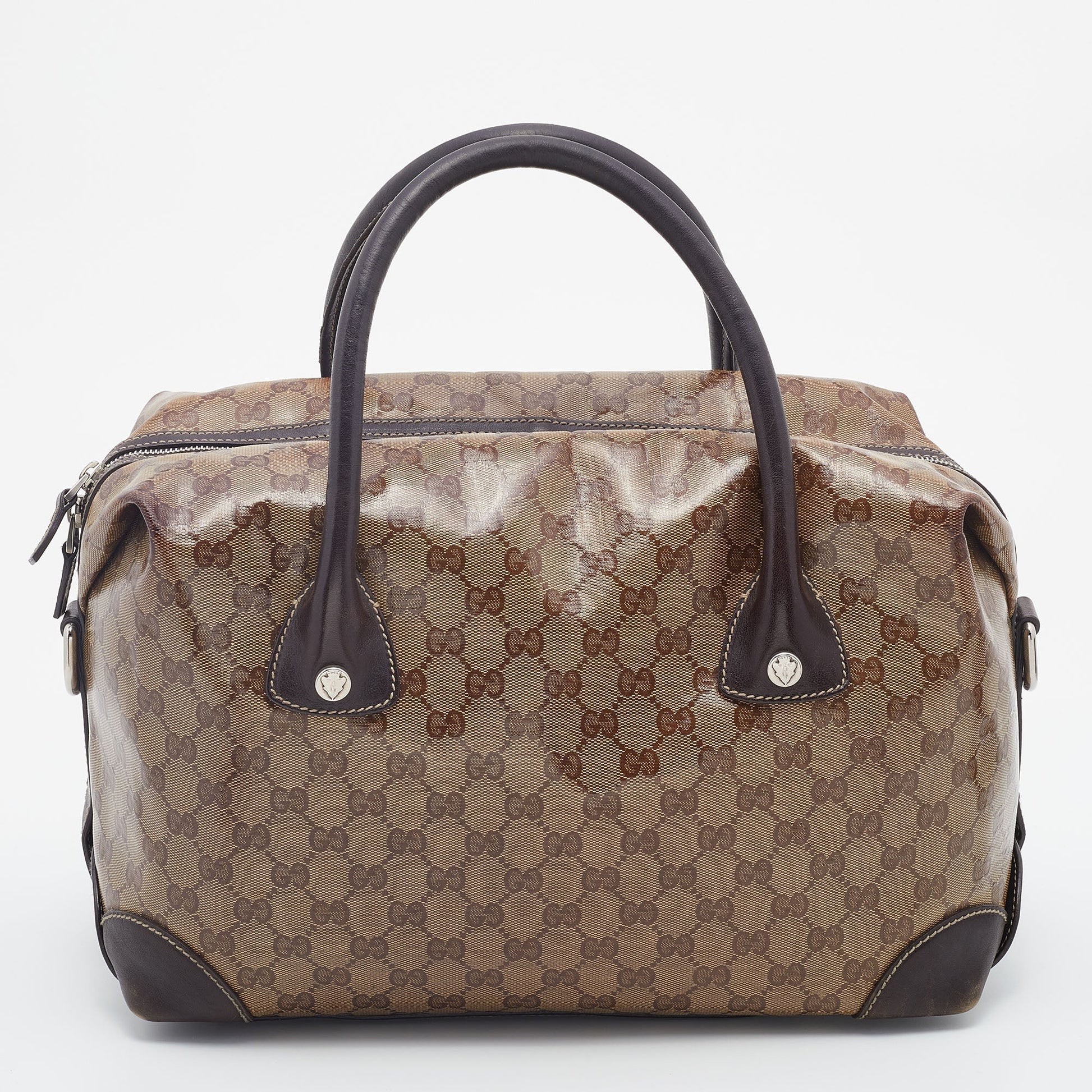 Gucci Leather Canvas Satchel Style 6